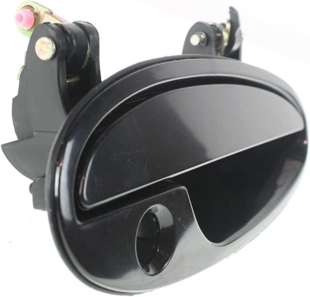 for Chevy Impala Exterior Door Handle Front Passenger Side Smooth Black 2000-2005 | with Key Hole | Trim:All Submodels | GM1311133 | 10435890