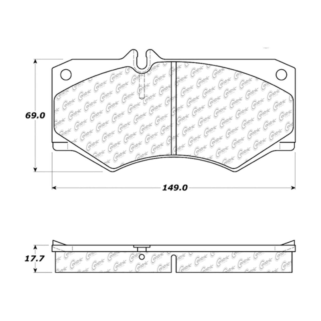 Centric Front Disc Brake Pad for G550, G65 AMG, G500, G55 AMG (104.09270)