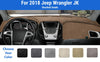 Dashboard Dash Mat Cover for 2018 Jeep Wrangler JK (Brushed Suede)