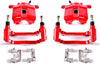 Front S2584 Pair of High-Temp Red Powder Coated Calipers