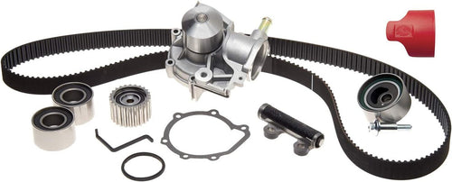 Professional TCKWP254 Timing Belt Kit with Water Pump, 2 Tensioners, and 3 Idler Pulleys