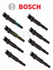 8 OEM BOSCH Ignition Coil Kit Set W/ Spark Plug Connector for BMW 5 6 7 X5 X6