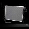 OEM-RA-2479 Aluminum Radiator Compatible with 02-04 Dodge Ram Truck 3.7/4.7/5.7, 24-1/8" W X 18-7/8" H X 1-1/4" D,1-1/2" Inlet / 1-3/4" Outlet