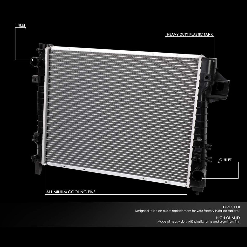 OEM-RA-2479 Aluminum Radiator Compatible with 02-04 Dodge Ram Truck 3.7/4.7/5.7, 24-1/8" W X 18-7/8" H X 1-1/4" D,1-1/2" Inlet / 1-3/4" Outlet