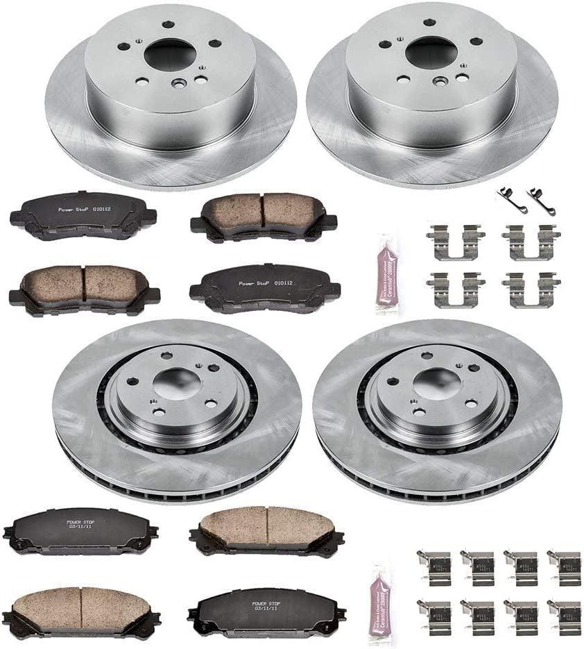 Power Stop KOE4129 Autospecialty Front and Rear Replacement Brake Kit-Oe Brake Rotors & Ceramic Brake Pads