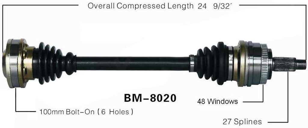 BM-8020 CV Axle Shaft