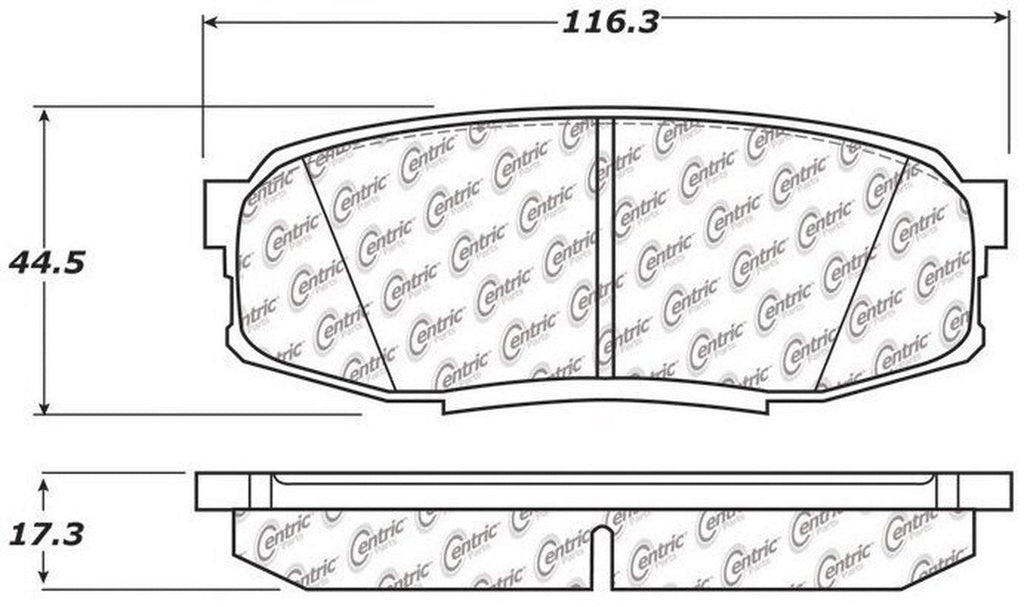 Centric Rear Disc Brake Pad for Sequoia, LX570, Tundra, Land Cruiser (103.13040)
