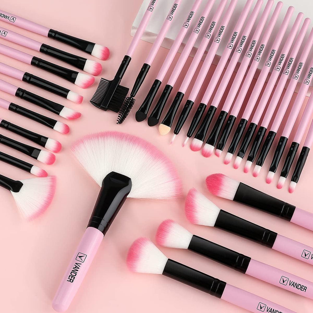 Makeup Brushes,  32Pcs Professional Soft Synthetic Kabuki Cosmetic Eyebrow Shadow Makeup Brush Set Kit