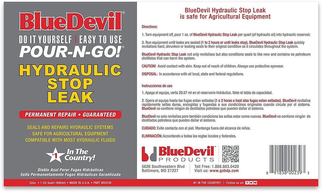 Bluedevil Products 00239 Hydraulic Stop Leak - 1 Quart