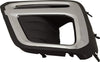 Front Fog Lamp Molding Compatible with 2019-2020 Subaru Forester Driver Side Black with Chrome Trim Premier/Touring Models