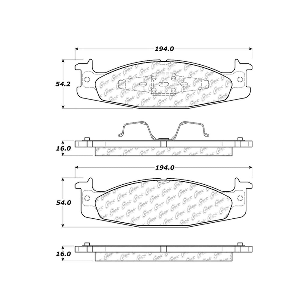 Centric Front Disc Brake Pad for Ford (102.06320)