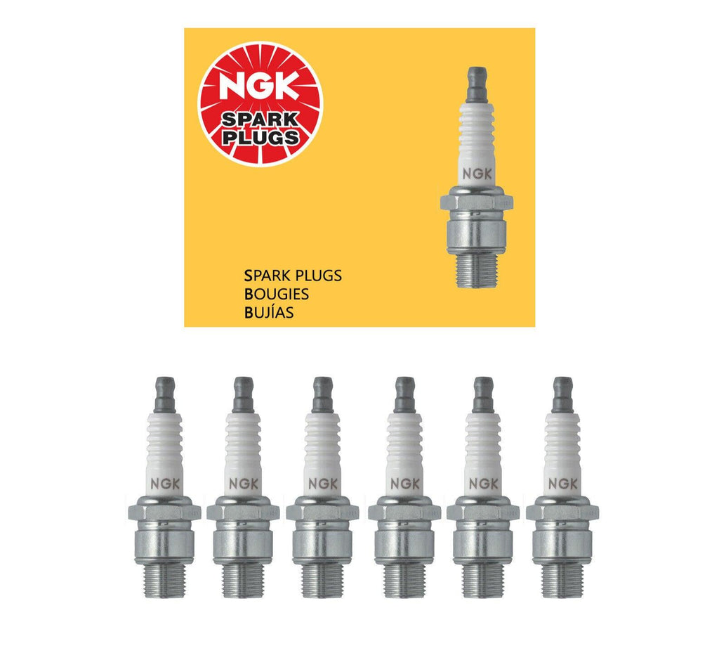 NGK Non-Resistor Spark Plug Set 6PCS. 1978-2002 for Mariner/ Mercury 6431 BU8H