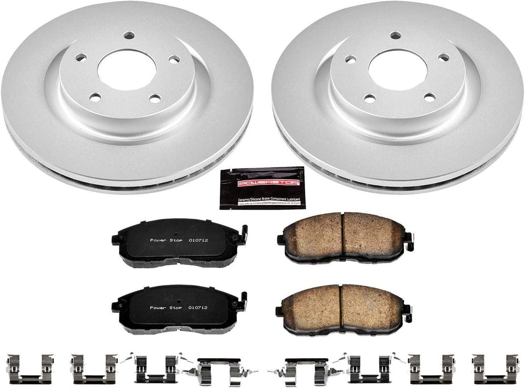CRK241 Coated Brake Rotor & Ceramic Brake Pads- Front