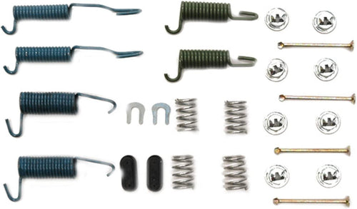 Professional 18K1613 Rear Drum Brake Hardware Kit with Springs, Pins, Retainers, Washers, and Caps