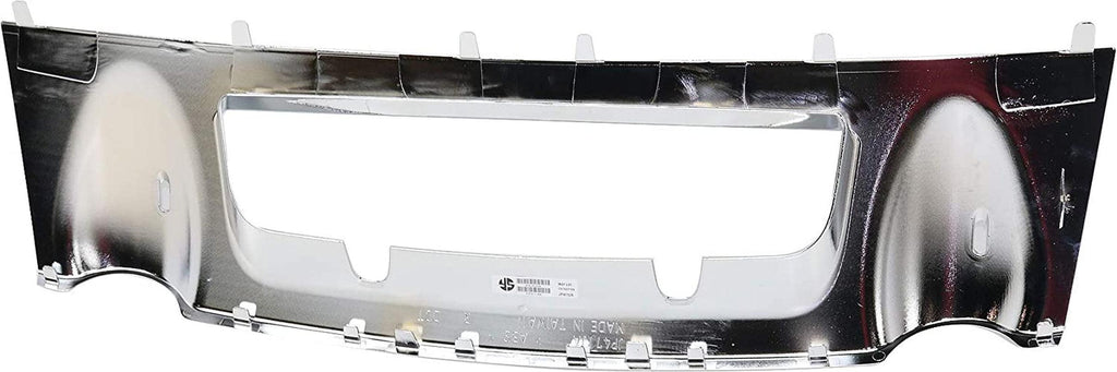 Evan-Fischer Bumper Molding Compatible with Jeep Patriot 11-17 Front Chrome Insert W/Tow Hook Hole