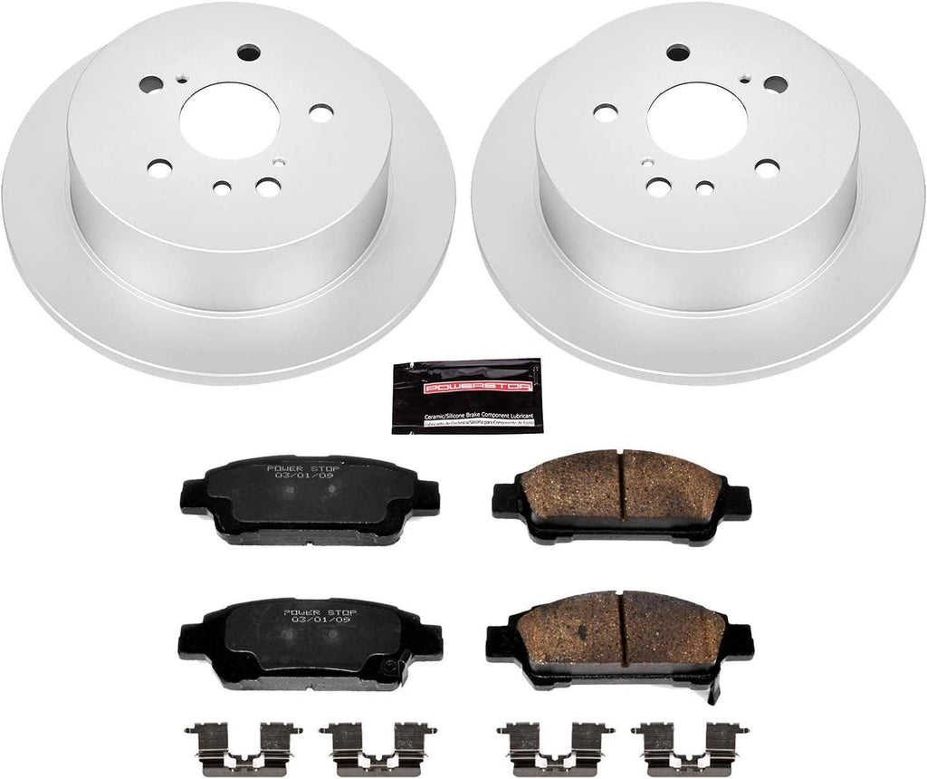 CRK5498 Coated Brake Rotor & Ceramic Brake Pads- Rear