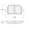 Centric Front Disc Brake Pad for Avalon, Solara, ES300, RX300, Camry (102.07070)