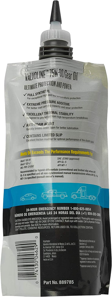 Flexfill SAE 75W-90 Full Synthetic Gear Oil 1 QT, Case of 4 & ATF +4 Full Synthetic Automatic Transmission Fluid 1 QT