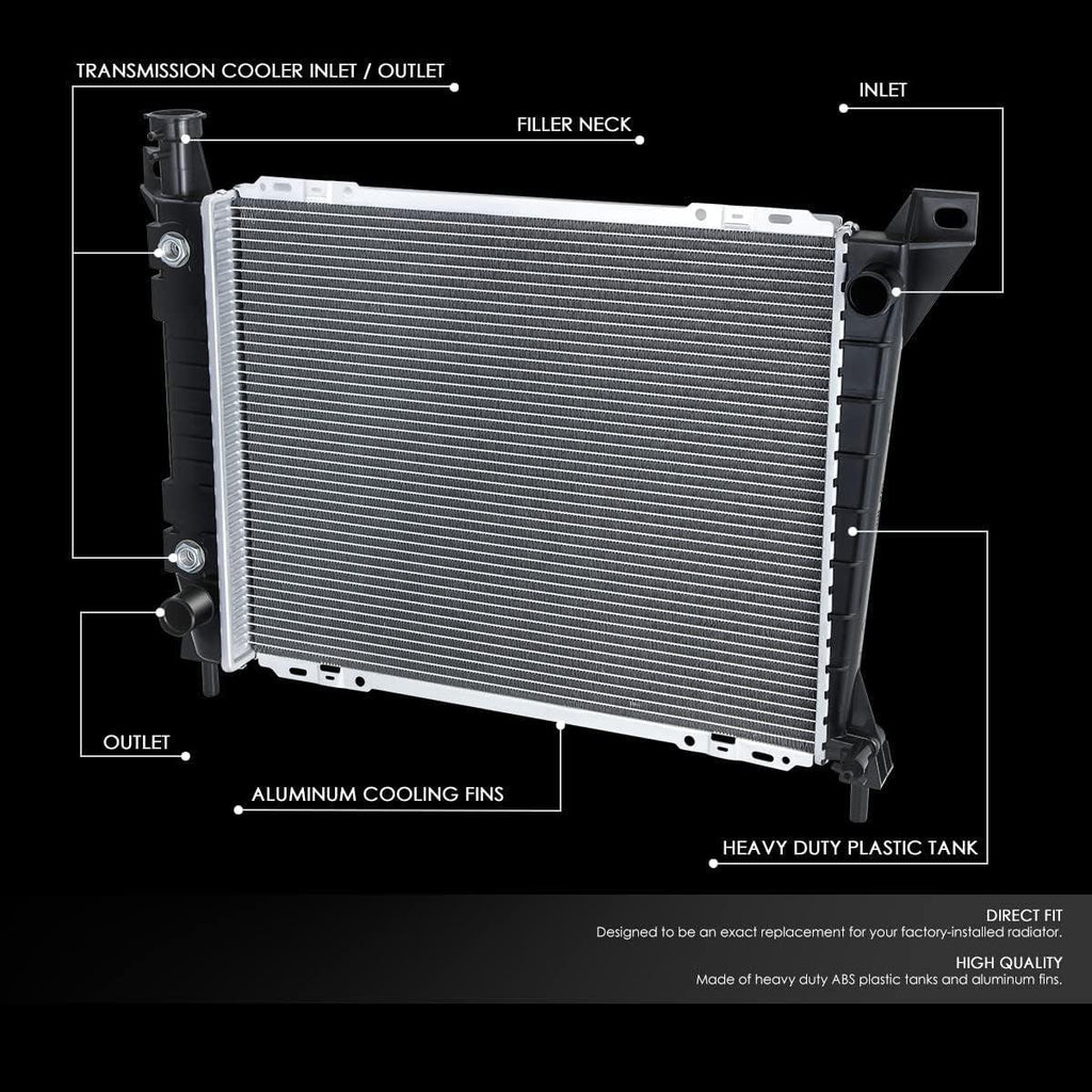 OEM-RA-901 OE Style 1-Row Aluminum Cooling Radiator Compatible with 1986-1997 Aerostar 3.0L