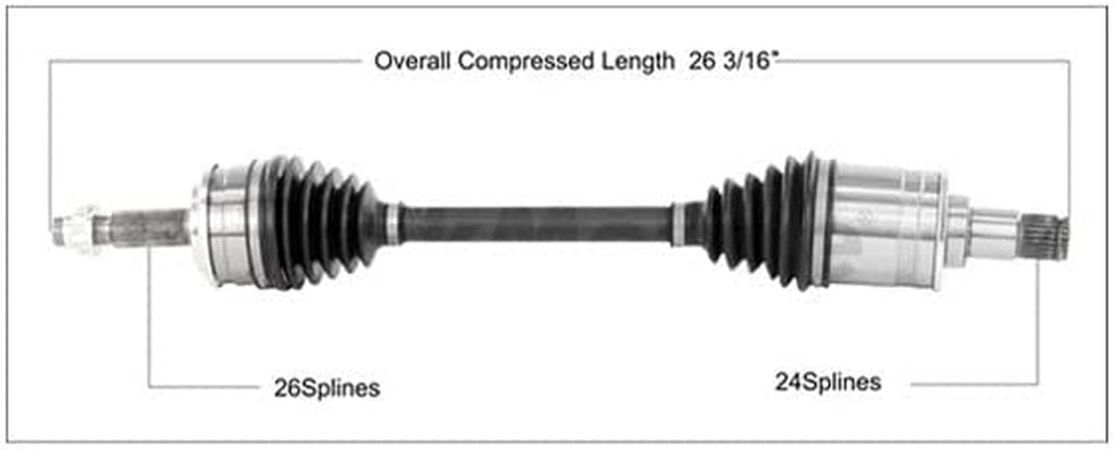 TO-8432 Front Driver Side CV Axle Shaft