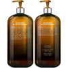 MAJESTIC PURE Apple Cider Vinegar Shampoo and Avocado Coconut Conditioner Set - Restores Shine & Reduces Itchy Scalp, Dandruff & Frizz - Sulfate Free, for All Hair Types, Men and Women - 2 X 16 Fl Oz