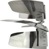 17819 Heavy Duty Fan Blade Series 1000 19" Polished Chrome Stainless Steel Flex Fan Reverse Rotation