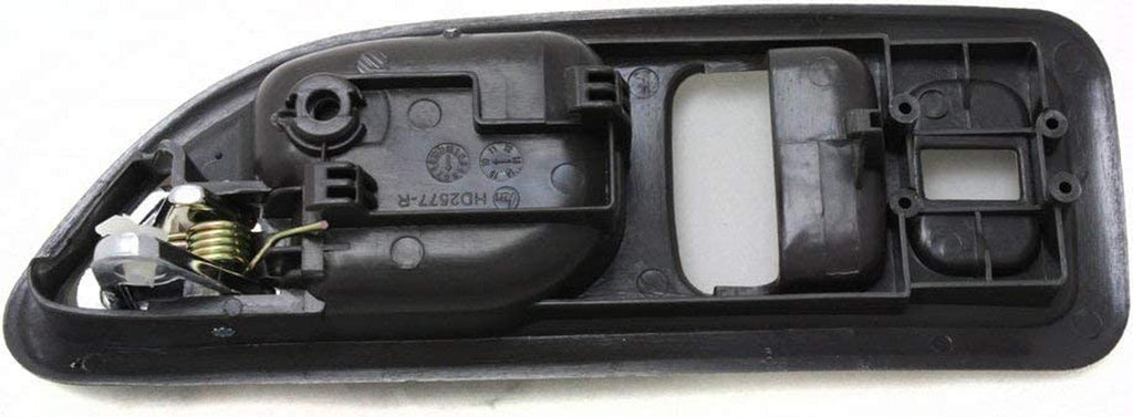 Interior Door Handle Set Compatible with 1994-1997 Honda Accord Gray Bezel with Chrome Lever Coupe Front, Driver and Passenger Side