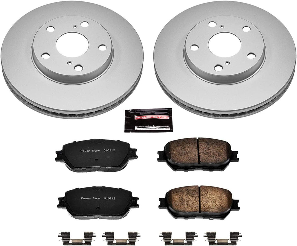 CRK1064 Coated Brake Rotor & Ceramic Brake Pads- Front