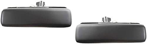 Front Exterior Door Handle Compatible with 1992-2005 Chevrolet Astro and 1985-2005 GMC Safari Black, Set of 2, Driver and Passenger Side