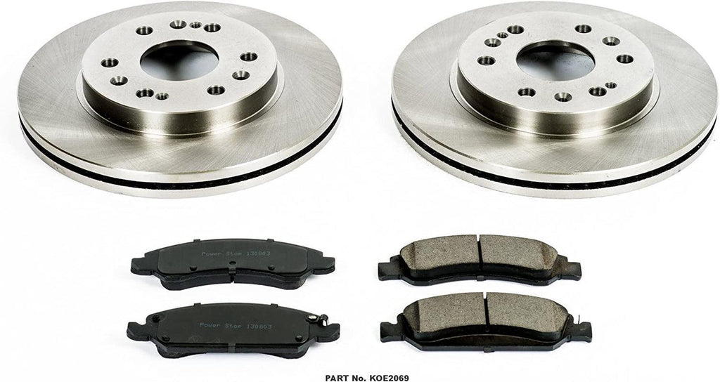 KOE2069 Autospecialty Front Replacement Brake Kit-Oe Brake Rotors & Ceramic Brake Pads