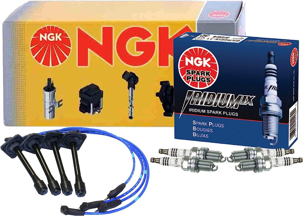 NGK Wire & 4 Iridium IX Platinum Spark Plugs Kit for Toyota Camry Celica MR2 L4
