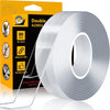 Double Sided Tape Heavy Duty - Strong Grip Picture Hanging Stripes Nano Adhesive Tape Two Sided Tape, Transparent Double Stick Wall Tape Poster Tape Carpet Tape Picture Tape, 1.18" X 80"