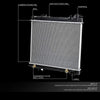 OEM-RA-2883 1-Row OE Style Bolt-On Aluminum Core Radiator Replacement Compatible with 05-11 Dakota / 06-09 Raider at MT, 21-7/8" W X 17-11/16" H X 1" D, 1-9/16" Inlet, 1-13-16" Outlet