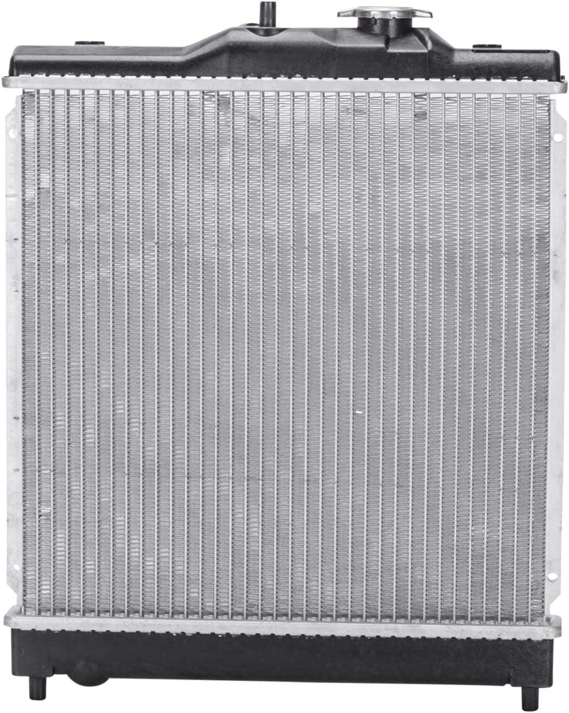 2273 Compatible with HONDA Civic 1-Row Plastic Aluminum Replacement Radiator , Black
