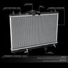 OEM-RA-13002 OE Style 1-Row Aluminum Cooling Radiator Compatible with 2007-2011 Versa 1.8L CVT AT