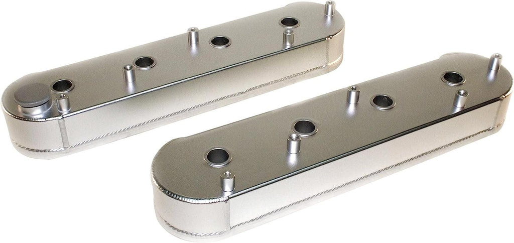 PRW  Satin Anodized Aluminum Fabricated Valve Cover with Coil Stand-Off and Silver Gasket for LS Series Engine - Pair