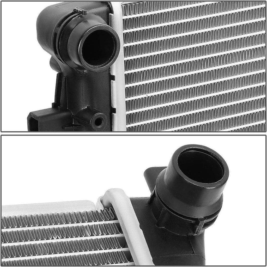 OEM-RA-2995 2-Row OE Style Bolt-On Aluminum Core Radiator Compatible with 06-10 Bora / 05-10 Jetta / 06-09 Rabbit at MT, 25-9/16" W X 16-5/16" H X 7/8" D, 1-5/16" Inlet, 1-5/16" Outlet