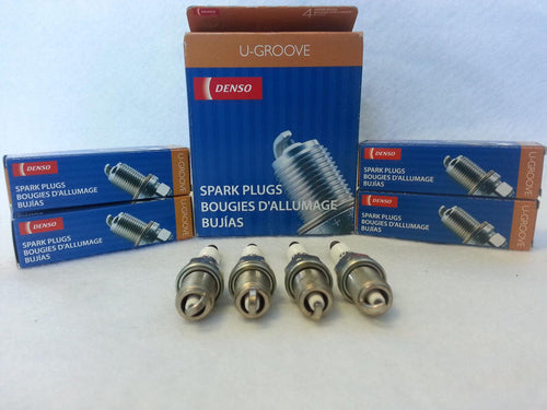 4X DENSO K20PR-U (3145 ) U-Groove Resistor Spark Plug