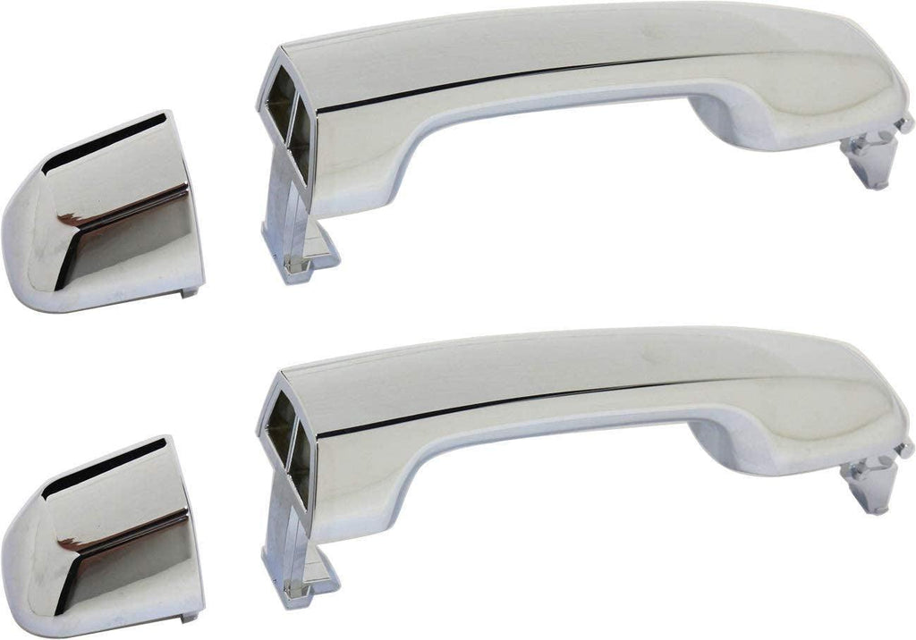 Aftermarket Rear Door Handle Compatible with 2010-2018 Toyota 4Runner/Lexus GX460 outside All Chrome Plas and Sensor Passenger and Driver Side
