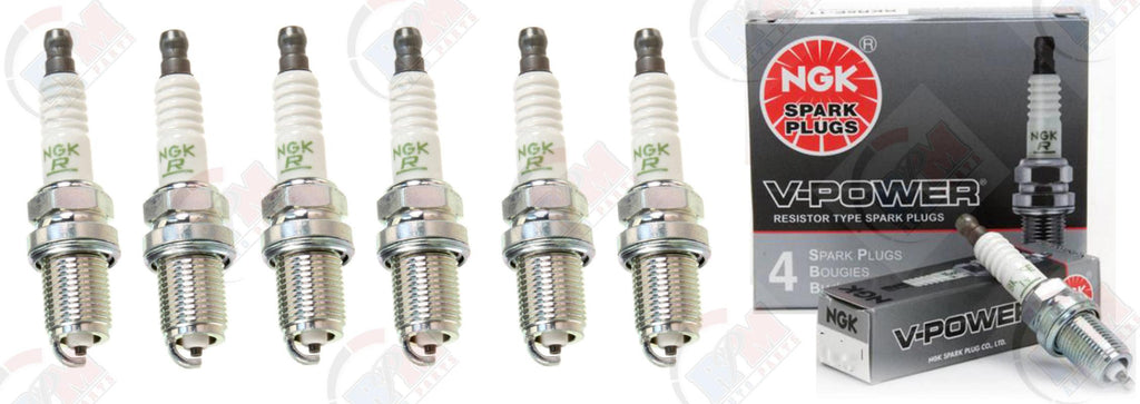 NGK "V-POWER" Spark Plugs (Set of 6) for 1998-2000 BMW 323I 2.5L L6