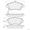 Centric Front Disc Brake Pad for 09-14 Corolla (105.15710)