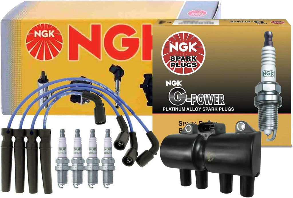 NGK DIS Ignition Coil Wires & 4 G-Power Platinum Spark Plugs Kit for Chevy