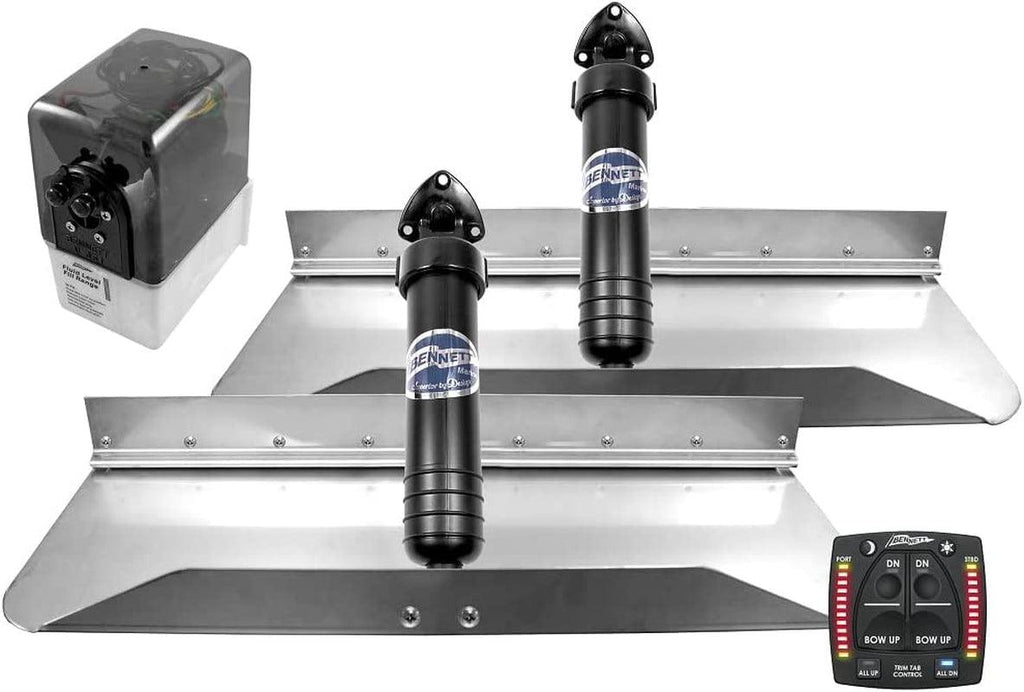 249OBI Standard (Classic) Hydraulic Trim Tab System with One Box Indication Unit - 24" X 9"