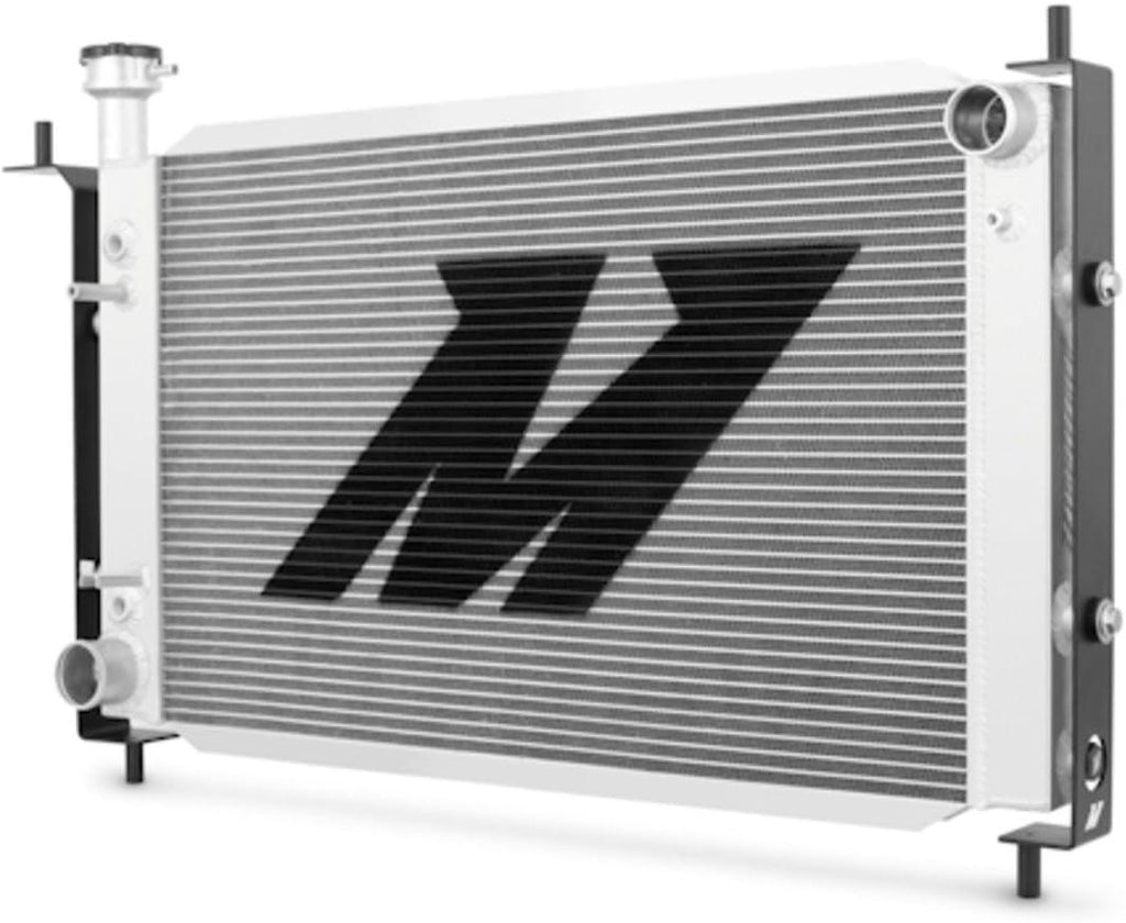 MMRAD-MUS-94BA Bracketed Aluminum Radiator Compatible with Ford Mustang Automatic 1994-1995 Silver