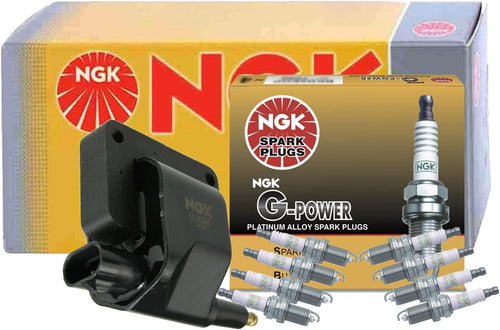 NGK HEI Ignition Coil 8 G-Power Platinum Spark Plugs Kit for B1500 Ram 1500 5.2