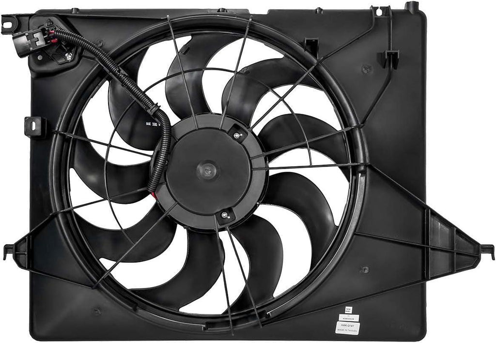 OEM-RF-0025 Factory Style Radiator Cooling Fan Assembly Cooling Efficiency Improved Direct Replacement [Compatible with 10-12 Santa Fe / 11-15 Sorento]