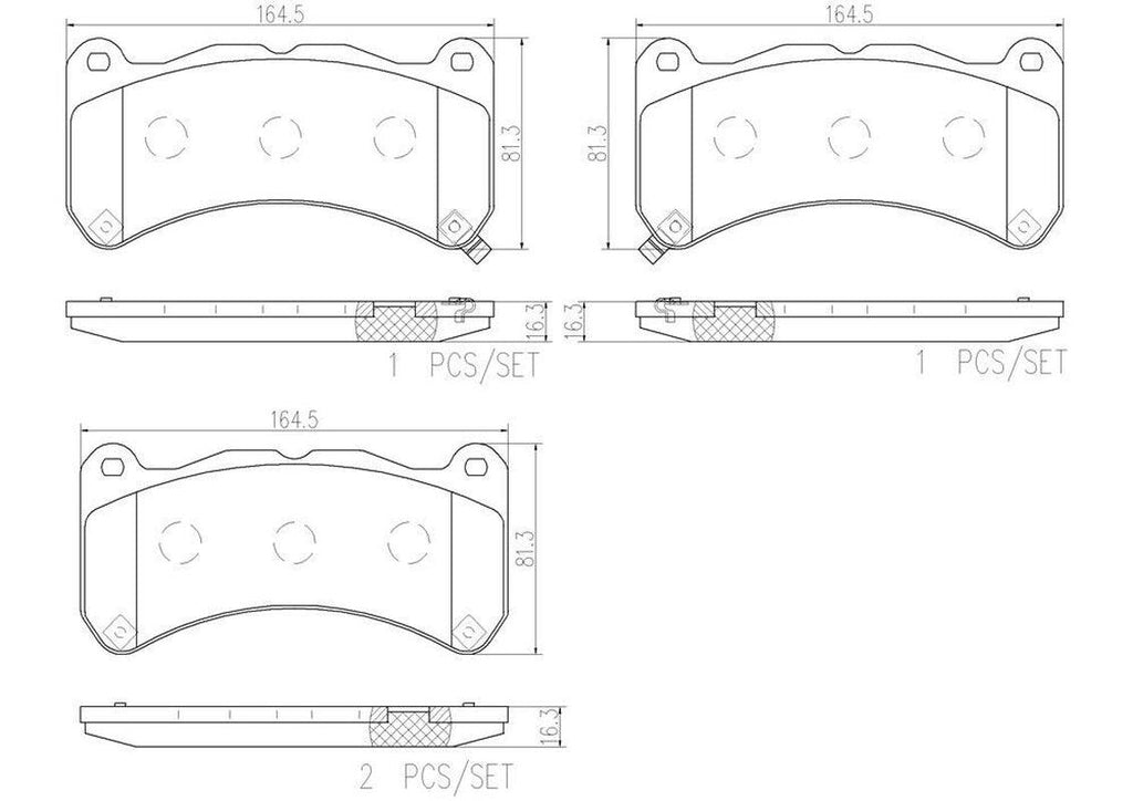 Brembo Front Disc Brake Pad Set for 08-14 IS F (P83146N)