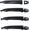 Front & Rear Exterior Door Handles W/Lh Lock Textured Black for Toyota