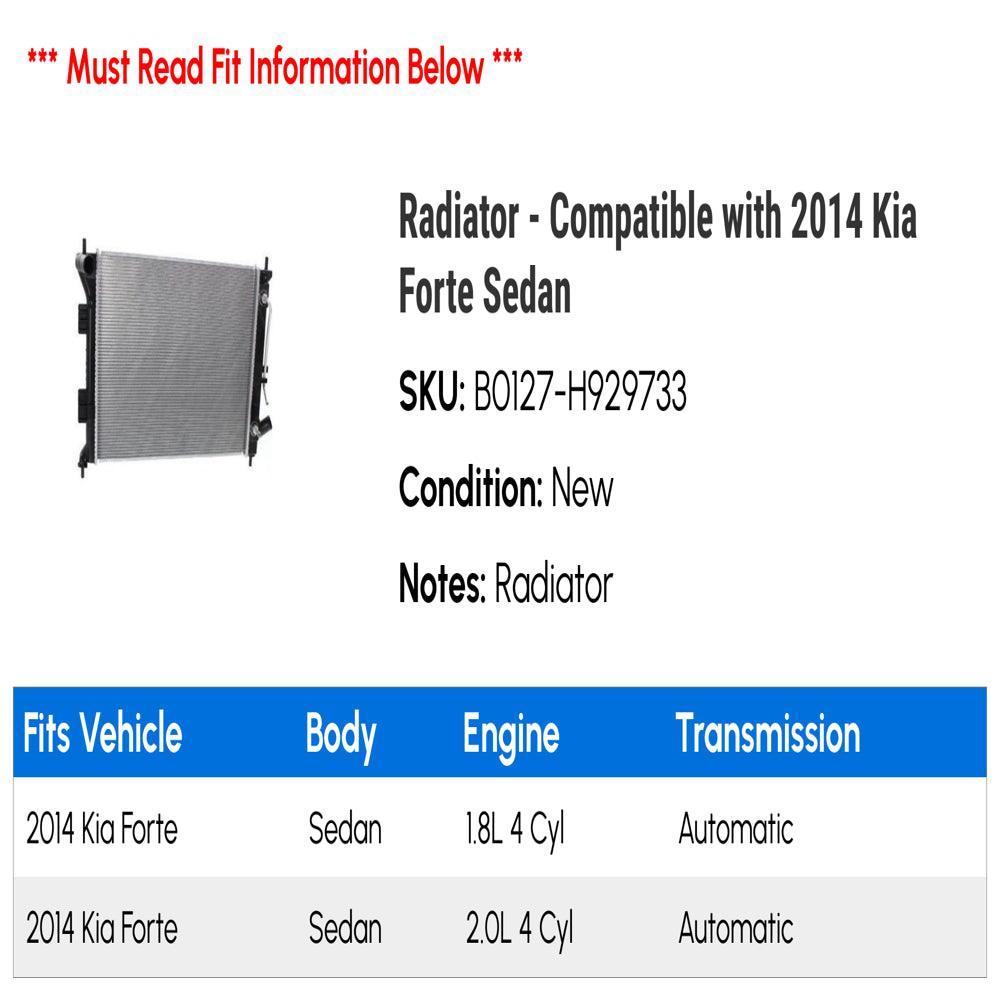Radiator - Compatible with 2014 Kia Forte Sedan