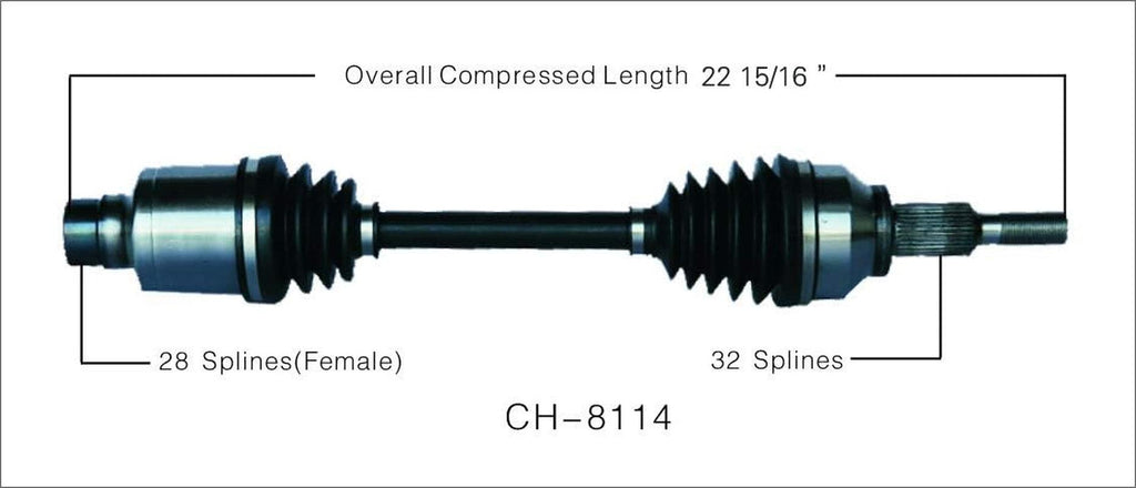 CH-8114 CV Axle Shaft